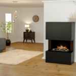 Glow Fire Elektrokamin Tucholsky 3-Seitig schwarz | Opti-myst | Gebrüder Garvens