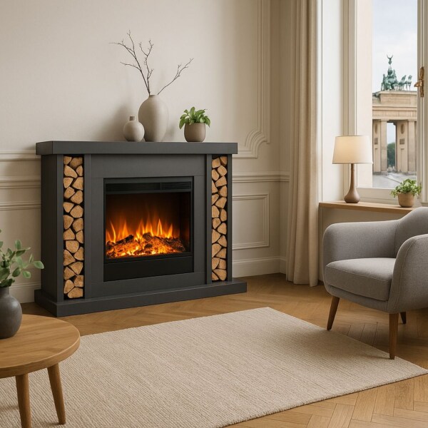 Glow-Fire-Elektrokamin-Tarvos-grau-Optiflame-Garvens