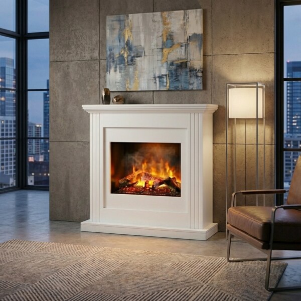 Aerzener-Elektrokamin-Ontario-mit-Spiegelrueckwand-weiss