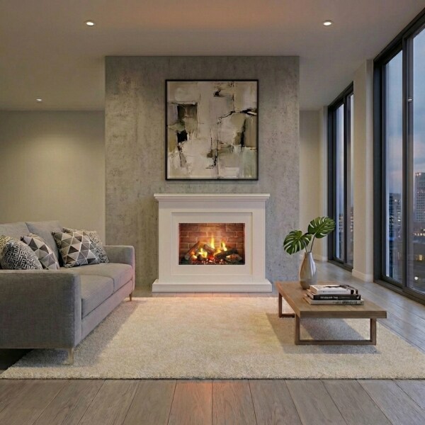 Aerzner-Elektrokamin-Toronto-mit-Steinrueckwand-Optimyst-Garvens