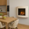 Elektrokamin Vano Fossilstein creme weiß Wandkamin Garvens