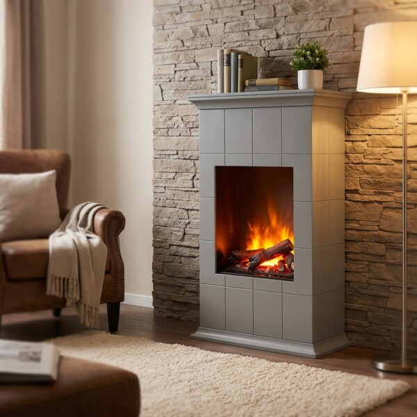 Aerzener-Elektrokamin-Sellin-grau-leicht-Antik-patiniert-Optimyst-Garvens