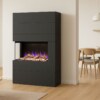 Glow Fire Elektrokamin Portia grau links offen E-Motion Garvens