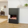 Elektrokamin Portia grau linksoffen | Glow Fire | E-Motion 3D