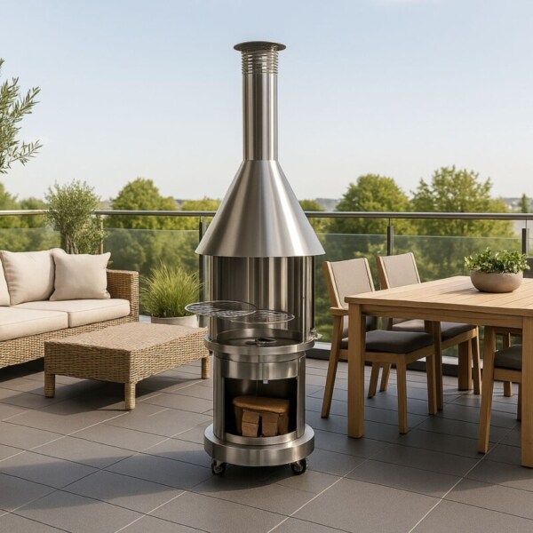 Firestar-DN-550-Swin-Edelstahl-Outdoor-Grillkamin-Garvens