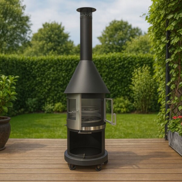 Firestar-DN-700-Swing-schwarz-Outdoor-Grillkamin