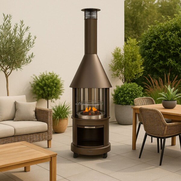 Firestrar-DN-550-Swing-braun-Outdoor-Grillkamin-Garvens