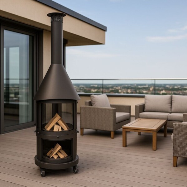 Firestar-DN-700-Swing-Glas-dunkelgrau-Outdoor-Grillkamin
