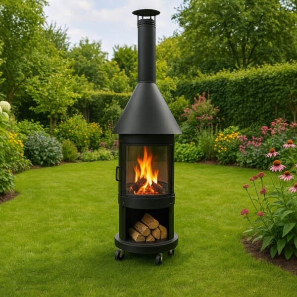 Firestar-DN-700-Swing-Glas-schwarz-Outdoor-Grillkamin-Garvens