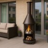 Firestar DN 800 Braun Metallic Outdoor Grillkamin Garvens