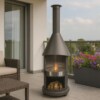 Firestar DN 800 Swing Glas dunklegrau Outdoor Grillkamin Garvens