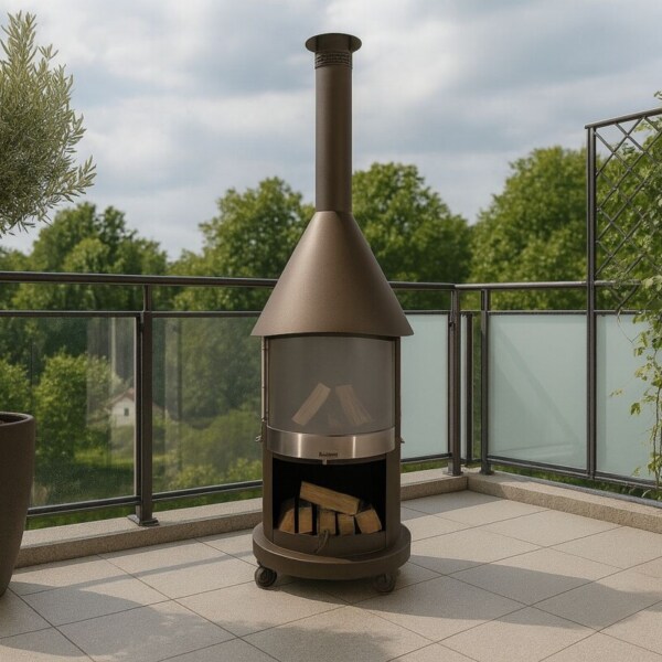 Firestar-DN-800-Swing-braun-metallic-Outdoor-Grillkamin-Garvens