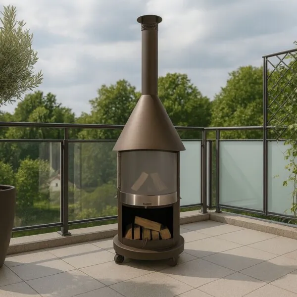 Firestar-DN-800-Swing-braun-metallic-Outdoor-Grillkamin-Garvens