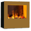 Magma Infrarotkamin S in gold/schwarz | Elektrokamin mit Wasser