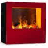 Magma Infrarotkamin S in rot/schwarz | Elektrokamin mit Wasser