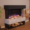 Elektrokamin PR5 schwarz-Beton | Glow Fire | E-Motion 3D