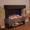 Elektrokamin PR5 schwarz-Marmor | Glow Fire | E-Motion 3D