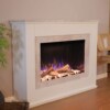 Elektrokamin PR6 weiß-Beton | Glow Fire | E-Motion 3D / Garvens