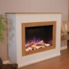 Elektrokamin PR6 weiß-Eiche | Glow Fire | E-Motion 3D / Garvens