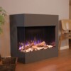 Elektrokamin Portia Mini grau linksoffen | Glow Fire | E-Motion 3D