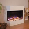 Elektrokamin Portia Mini weiß linksoffen | Glow Fire | E-Motion 3D