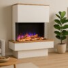 Glow Fire Elektrokamin PR18 weiß-Eiche E-motion Garvens