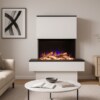 Glow Fire Elektrokamin PR18 weiß schwarz E-Motion Garvens