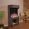 Elektrokamin PR12 grau | Glow Fire | E-Motion 3D / Garvens