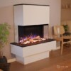 Elektrokamin PR18 weiß-schwarz | Glow Fire|E-Motion 3D/Garvens