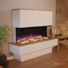 Elektrokamin PR19 weiß-Eiche | Glow Fire | E-Motion 3D / Garvens
