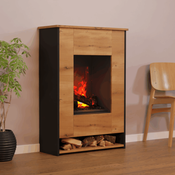 Aerzener-Elektrokamin-Meran-im-Holzlook-Seiten-schwarz-Garvens