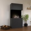 Glow Fire Ethanolkamin Nordland grau